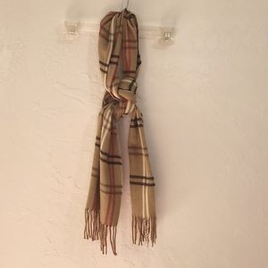 Brand New, With Tag, Cejon Scarf Tan With Black And Red Detailing